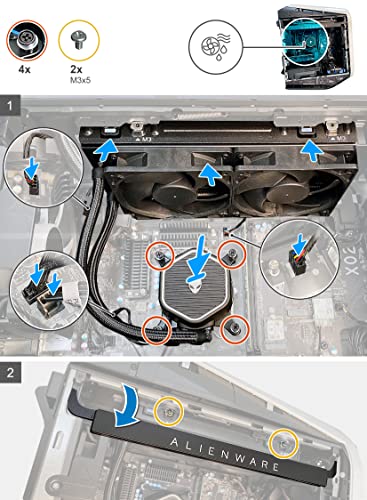 CPU Liquid Cooling Fan System L-Cooler Assembly P8XPF 0P8XPF JRPPD Replacement for Dell Alienware Aurora R15