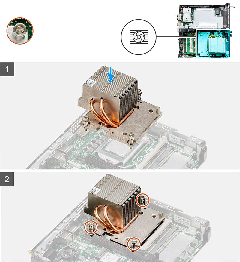 65W to i7 i9 CPU Cooling Fan with HEATSINK Assembly FKGPC KJ6KH for Dell Precision 3240 T3240