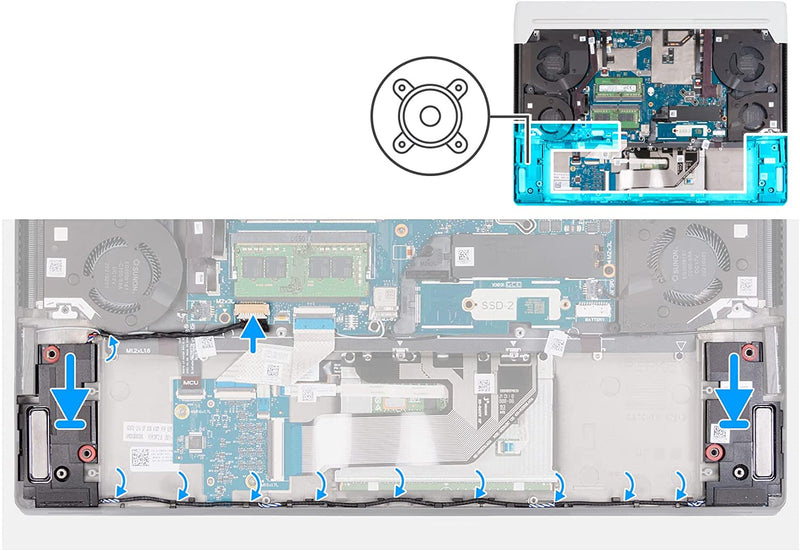 Internal Speaker K6FFN 0K6FFN GDS70 PK230013N00 for Dell Alienware X17 R1