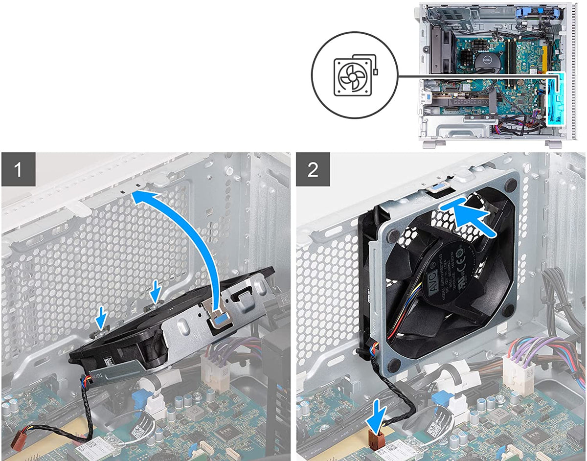 125W CPU Liquid Water Cooling Fan Cooler System 2G44F 76PC8 for Dell XPS  8950 Desktop