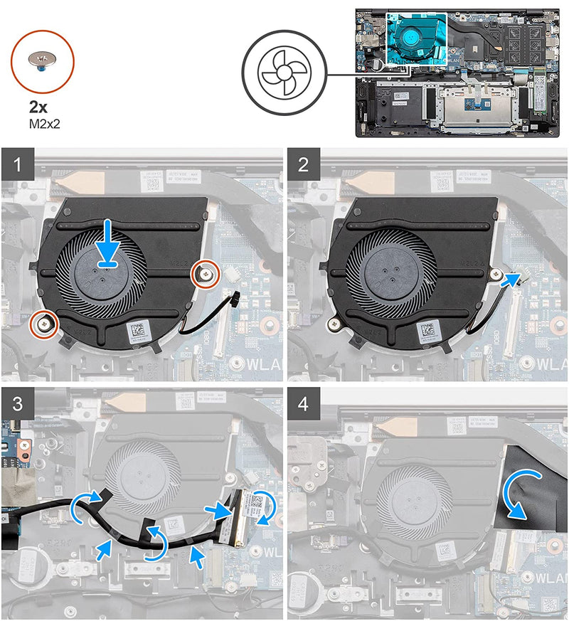 CPU Cooling Fan K61GC 7D5NG for Dell Vostro 15 5501 5502 5508 5509 Inspiron 7405 Latitude 3410 3510