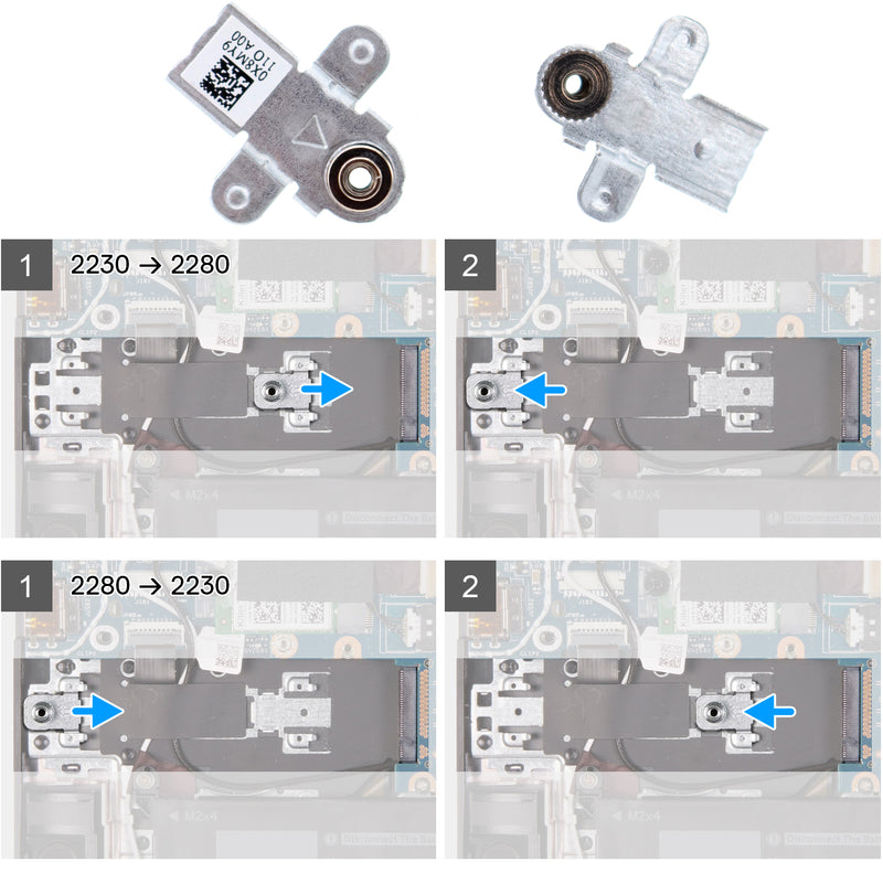 M.2 SSD Support Bracket Mounting Metal X8MY9 0X8MY9 for Dell Alienware M15 R5 Ryzen Edition G15 5510 5511 5515 2021 - Deal4GO