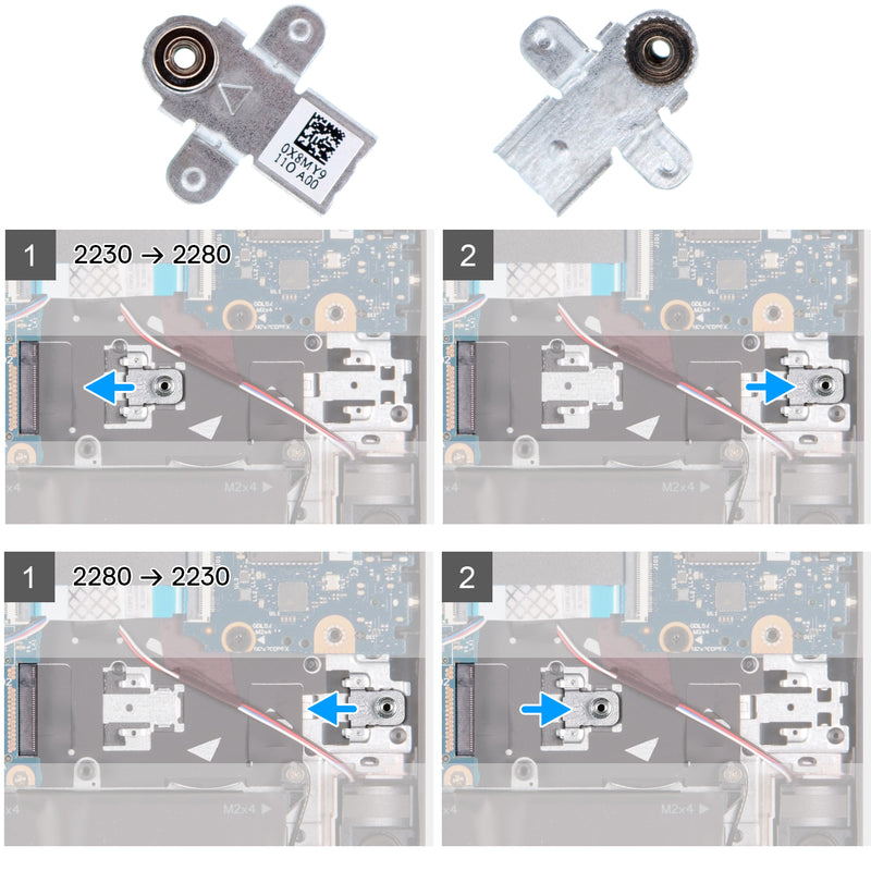 M.2 SSD Support Bracket Mounting Metal X8MY9 0X8MY9 for Dell Alienware M15 R5 Ryzen Edition G15 5510 5511 5515 2021 - Deal4GO